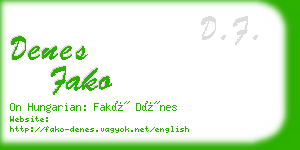 denes fako business card